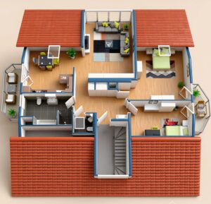 Grundriss 3D DGW Neda Feucht
