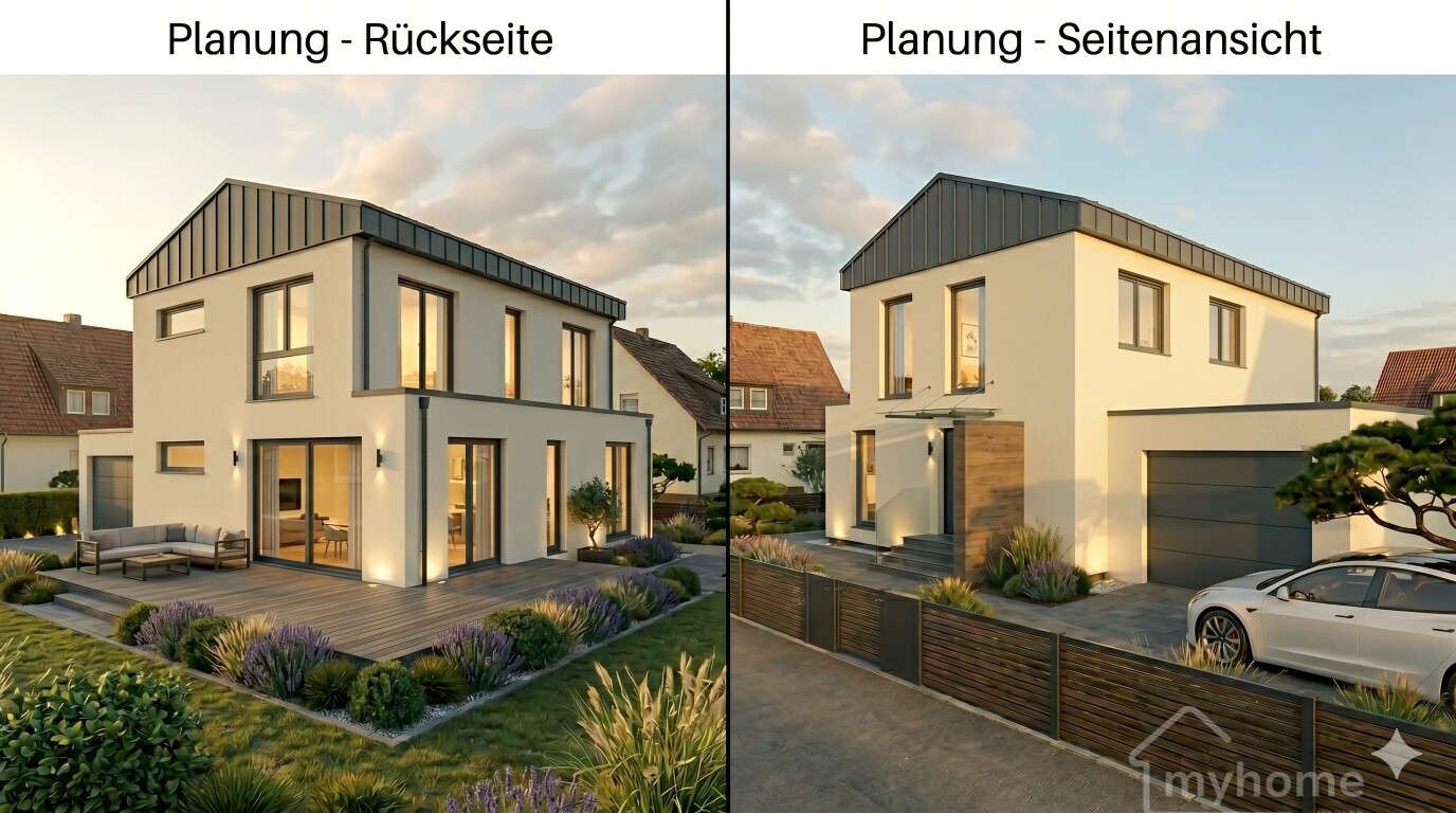 Planungsvorschlag: Rückseite und Seite