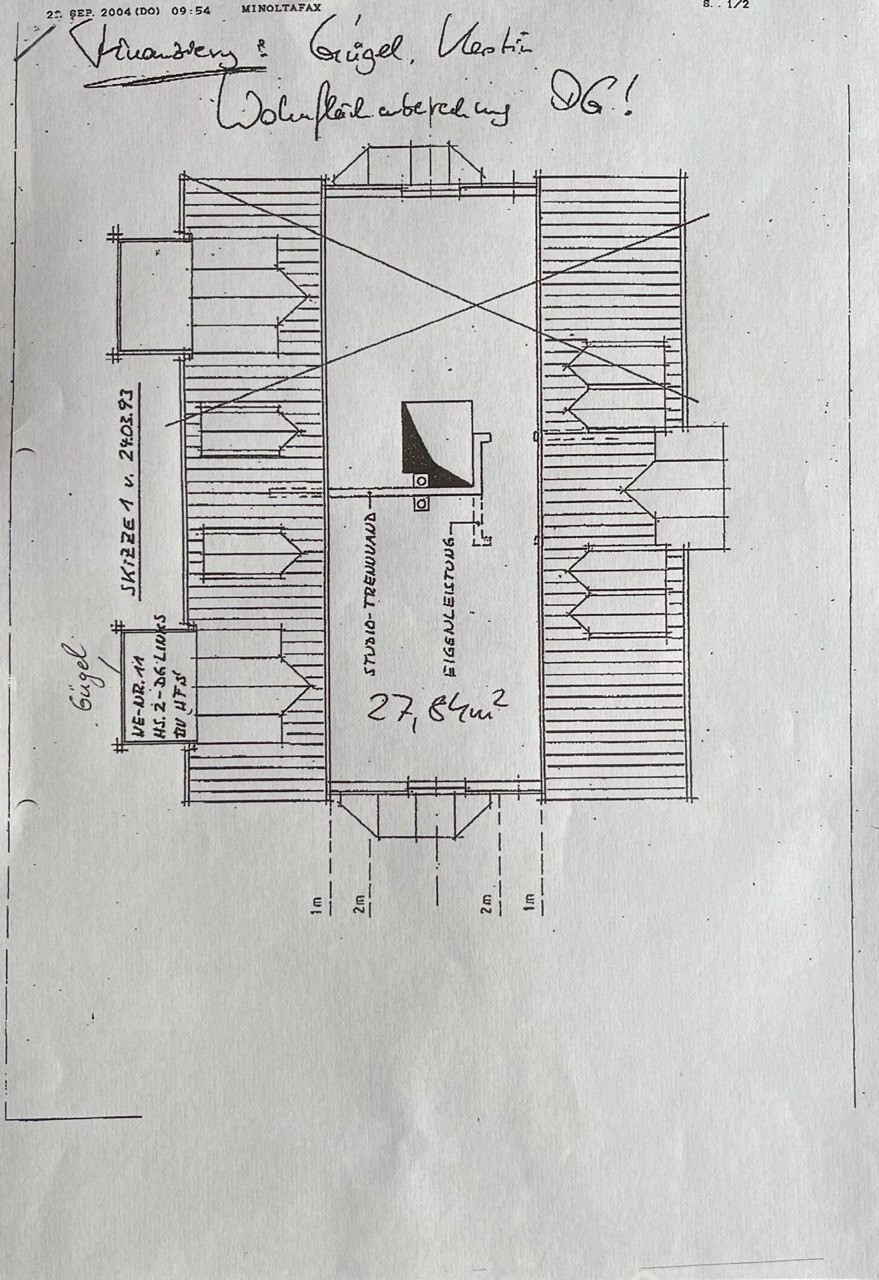 Grundriss Dachgeschoss (Wohnflächenskizze)